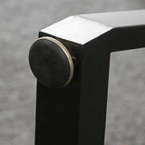 Modern Bar Dining Table Rectangle Bar Height Table with Double Pedestal in Black Clearhalo 'Bar Furniture' 'Bar Tables' 'bar_tables' 'furn' 'furn_bar_tables' 'Furniture' 'furniture_bar_tables' 'Kitchen & Dining Furniture' 4440186