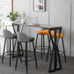Modern Bar Dining Table Rectangle Bar Height Table with Double Pedestal in Black Clearhalo 'Bar Furniture' 'Bar Tables' 'bar_tables' 'furn' 'furn_bar_tables' 'Furniture' 'furniture_bar_tables' 'Kitchen & Dining Furniture' 4440187
