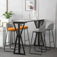 Modern Bar Dining Table Rectangle Bar Height Table with Double Pedestal in Black Clearhalo 'Bar Furniture' 'Bar Tables' 'bar_tables' 'furn' 'furn_bar_tables' 'Furniture' 'furniture_bar_tables' 'Kitchen & Dining Furniture' 4440189