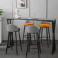 Modern Bar Dining Table Rectangle Bar Height Table with Double Pedestal in Black Clearhalo 'Bar Furniture' 'Bar Tables' 'bar_tables' 'furn' 'furn_bar_tables' 'Furniture' 'furniture_bar_tables' 'Kitchen & Dining Furniture' 4440190