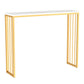 Modern Bar Dining Table Rectangle Bar Height Cocktail Table in Iron Base Gold Without Chairs Clearhalo 'Bar Furniture' 'Bar Tables' 'bar_tables' 'furn' 'furn_bar_tables' 'Furniture' 'furniture_bar_tables' 'Kitchen & Dining Furniture' 4440205