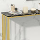 Modern Bar Dining Table Rectangle Bar Height Cocktail Table in Iron Base Clearhalo 'Bar Furniture' 'Bar Tables' 'bar_tables' 'furn' 'furn_bar_tables' 'Furniture' 'furniture_bar_tables' 'Kitchen & Dining Furniture' 4440208
