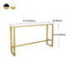 Glam Rectangle Stone Pub Bar Table Gold Iron Bar Dining Table with Trestle Pedestal Clearhalo 'Bar Furniture' 'Bar Tables' 'bar_tables' 'furn' 'furn_bar_tables' 'Furniture' 'furniture_bar_tables' 'Kitchen & Dining Furniture' 4440232