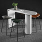 Industrial White Pub Bar Table Wood Double Pedestal Bar Dining Table Fixed Table 70.9"L x 19.7"W x 41.3"H Without Chairs Clearhalo 'Bar Furniture' 'Bar Tables' 'bar_tables' 'furn' 'furn_bar_tables' 'Furniture' 'furniture_bar_tables' 'Kitchen & Dining Furniture' 4440275