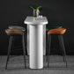 Industrial White Pub Bar Table Wood Double Pedestal Bar Dining Table Fixed Table 55.1"L x 19.7"W x 41.3"H Without Chairs Clearhalo 'Bar Furniture' 'Bar Tables' 'bar_tables' 'furn' 'furn_bar_tables' 'Furniture' 'furniture_bar_tables' 'Kitchen & Dining Furniture' 4440277
