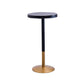 Industrial Style Black Iron Bar Table Wood Round Top Bistro Table with Pedestal Clearhalo 'Bar Furniture' 'Bar Tables' 'bar_tables' 'furn' 'furn_bar_tables' 'Furniture' 'furniture_bar_tables' 'Kitchen & Dining Furniture' 4440330
