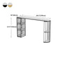 Industrial Style Iron Bar Table Faux Marble White Top 41.3"H Bistro Table with Storage Clearhalo 'Bar Furniture' 'Bar Tables' 'bar_tables' 'furn' 'furn_bar_tables' 'Furniture' 'furniture_bar_tables' 'Kitchen & Dining Furniture' 4440354