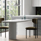 Industrial Style White Bar Table Wood Specialty Top Bistro Table for Living Room 70.9"L x 31.5"W x 29.5"H Without Chairs Clearhalo 'Bar Furniture' 'Bar Tables' 'bar_tables' 'furn' 'furn_bar_tables' 'Furniture' 'furniture_bar_tables' 'Kitchen & Dining Furniture' 4440362