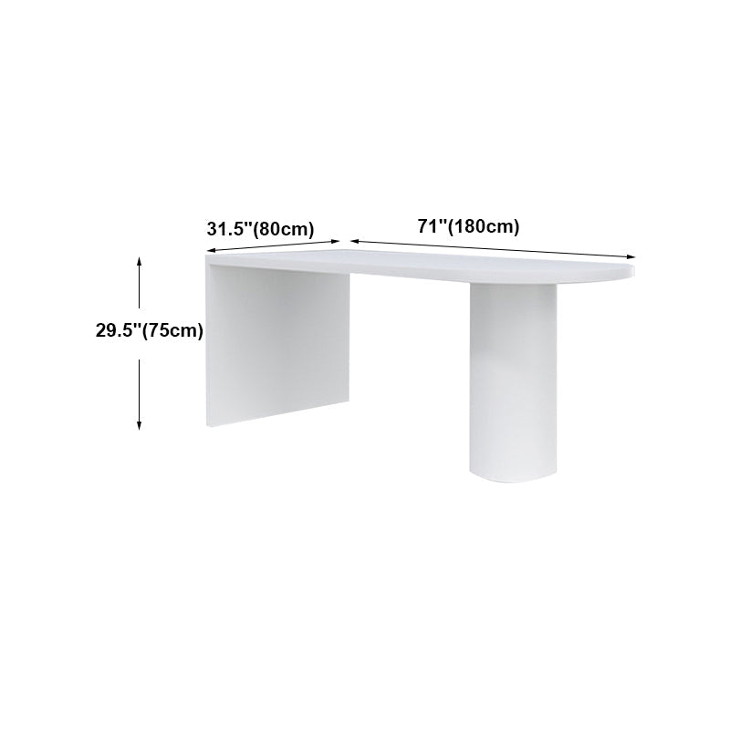 Industrial Style White Bar Table Wood Specialty Top Bistro Table for Living Room Clearhalo 'Bar Furniture' 'Bar Tables' 'bar_tables' 'furn' 'furn_bar_tables' 'Furniture' 'furniture_bar_tables' 'Kitchen & Dining Furniture' 4440372