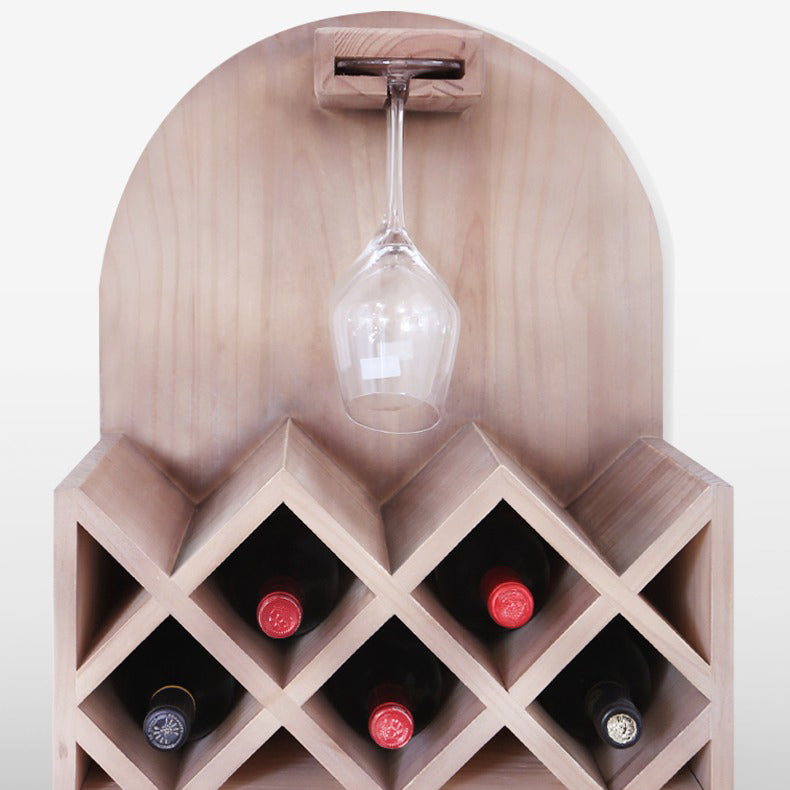 Industrial Style Bar Table Wood Specialty Top 41.3"H Bistro Table with Wine Rack Clearhalo 'Bar Furniture' 'Bar Tables' 'bar_tables' 'furn' 'furn_bar_tables' 'Furniture' 'furniture_bar_tables' 'Kitchen & Dining Furniture' 4440378