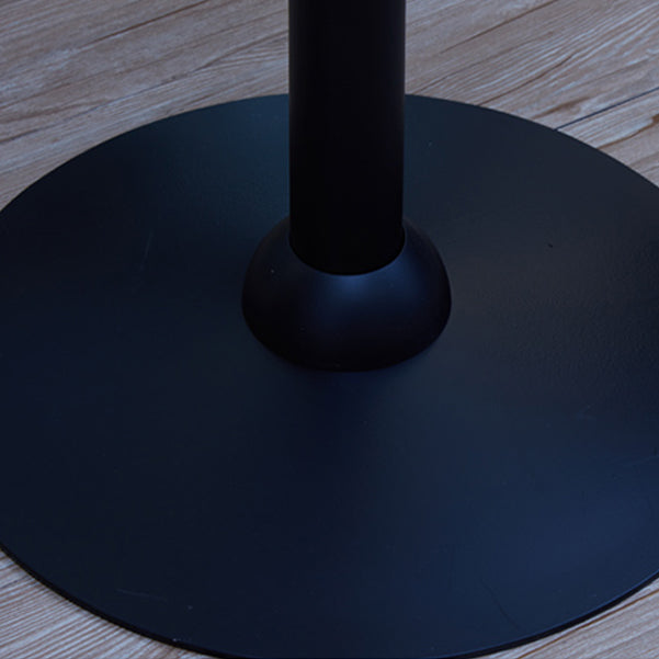 Industrial Style Black Iron Bar Table Wood Brown Top Bistro Table with Pedestal Clearhalo 'Bar Furniture' 'Bar Tables' 'bar_tables' 'furn' 'furn_bar_tables' 'Furniture' 'furniture_bar_tables' 'Kitchen & Dining Furniture' 4440395