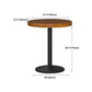 Industrial Style Black Iron Bar Table Wood Brown Top Bistro Table with Pedestal Clearhalo 'Bar Furniture' 'Bar Tables' 'bar_tables' 'furn' 'furn_bar_tables' 'Furniture' 'furniture_bar_tables' 'Kitchen & Dining Furniture' 4440400