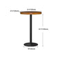 Industrial Style Black Iron Bar Table Wood Brown Top Bistro Table with Pedestal Clearhalo 'Bar Furniture' 'Bar Tables' 'bar_tables' 'furn' 'furn_bar_tables' 'Furniture' 'furniture_bar_tables' 'Kitchen & Dining Furniture' 4440401