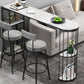 Industrial Style Iron Bar Table Faux Marble White Top 41.3"H Bistro Table Clearhalo 'Bar Furniture' 'Bar Tables' 'bar_tables' 'furn' 'furn_bar_tables' 'Furniture' 'furniture_bar_tables' 'Kitchen & Dining Furniture' 4440483