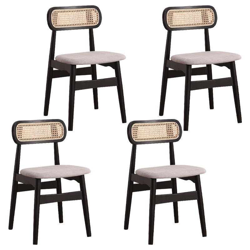 Modern Solid Rubberwood Dining Chair Open Back Kitchen Dining Chairs Light Gray 4 Piece Set Clearhalo ' kitchen&dining_furn' 'Dining Chairs' 'Dining Tables & Seating' 'dining_chair' 'furn' 'furn_dining_chair' 'Furniture' 'furniture_dining_chair' 'Kitchen & Dining Furniture' 'kitchen' 4440531