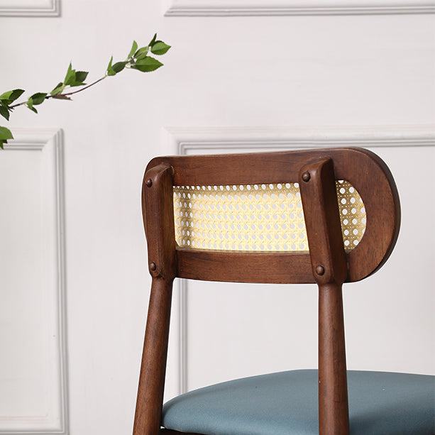 Modern Solid Rubberwood Dining Chair Open Back Kitchen Dining Chairs Clearhalo ' kitchen&dining_furn' 'Dining Chairs' 'Dining Tables & Seating' 'dining_chair' 'furn' 'furn_dining_chair' 'Furniture' 'furniture_dining_chair' 'Kitchen & Dining Furniture' 'kitchen' 4440535