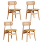Modern Solid Rubberwood Dining Chair Open Back Kitchen Dining Chairs Yellow 4 Piece Set Clearhalo ' kitchen&dining_furn' 'Dining Chairs' 'Dining Tables & Seating' 'dining_chair' 'furn' 'furn_dining_chair' 'Furniture' 'furniture_dining_chair' 'Kitchen & Dining Furniture' 'kitchen' 4440536