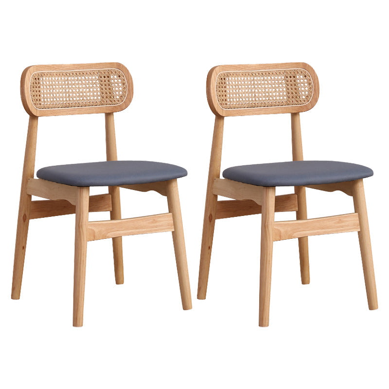 Modern Solid Rubberwood Dining Chair Open Back Kitchen Dining Chairs Blue 2 Piece Set Clearhalo ' kitchen&dining_furn' 'Dining Chairs' 'Dining Tables & Seating' 'dining_chair' 'furn' 'furn_dining_chair' 'Furniture' 'furniture_dining_chair' 'Kitchen & Dining Furniture' 'kitchen' 4440540