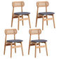 Modern Solid Rubberwood Dining Chair Open Back Kitchen Dining Chairs Blue 4 Piece Set Clearhalo ' kitchen&dining_furn' 'Dining Chairs' 'Dining Tables & Seating' 'dining_chair' 'furn' 'furn_dining_chair' 'Furniture' 'furniture_dining_chair' 'Kitchen & Dining Furniture' 'kitchen' 4440542