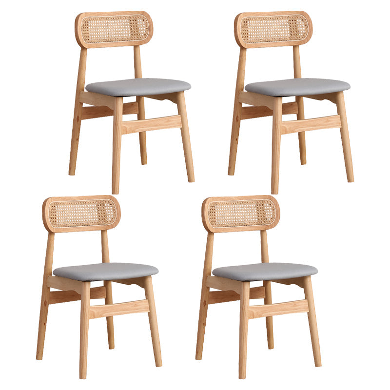 Modern Solid Rubberwood Dining Chair Open Back Kitchen Dining Chairs Light Blue 4 Piece Set Clearhalo ' kitchen&dining_furn' 'Dining Chairs' 'Dining Tables & Seating' 'dining_chair' 'furn' 'furn_dining_chair' 'Furniture' 'furniture_dining_chair' 'Kitchen & Dining Furniture' 'kitchen' 4440545
