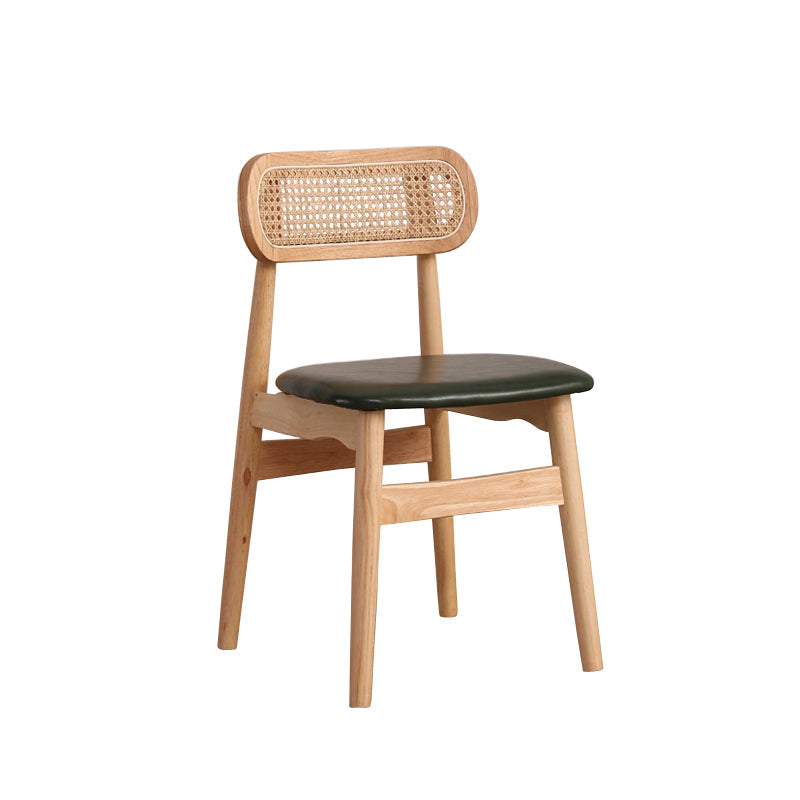 Modern Solid Rubberwood Dining Chair Open Back Kitchen Dining Chairs Green 1 Piece Clearhalo ' kitchen&dining_furn' 'Dining Chairs' 'Dining Tables & Seating' 'dining_chair' 'furn' 'furn_dining_chair' 'Furniture' 'furniture_dining_chair' 'Kitchen & Dining Furniture' 'kitchen' 4440546