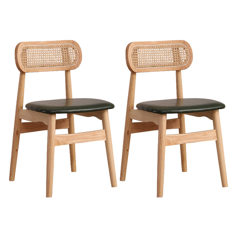 Modern Solid Rubberwood Dining Chair Open Back Kitchen Dining Chairs Green 2 Piece Set Clearhalo ' kitchen&dining_furn' 'Dining Chairs' 'Dining Tables & Seating' 'dining_chair' 'furn' 'furn_dining_chair' 'Furniture' 'furniture_dining_chair' 'Kitchen & Dining Furniture' 'kitchen' 4440547
