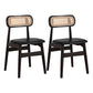 Modern Solid Rubberwood Dining Chair Open Back Kitchen Dining Chairs Gloss Black 2 Piece Set Clearhalo ' kitchen&dining_furn' 'Dining Chairs' 'Dining Tables & Seating' 'dining_chair' 'furn' 'furn_dining_chair' 'Furniture' 'furniture_dining_chair' 'Kitchen & Dining Furniture' 'kitchen' 4440550