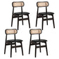 Modern Solid Rubberwood Dining Chair Open Back Kitchen Dining Chairs Gloss Black 4 Piece Set Clearhalo ' kitchen&dining_furn' 'Dining Chairs' 'Dining Tables & Seating' 'dining_chair' 'furn' 'furn_dining_chair' 'Furniture' 'furniture_dining_chair' 'Kitchen & Dining Furniture' 'kitchen' 4440551
