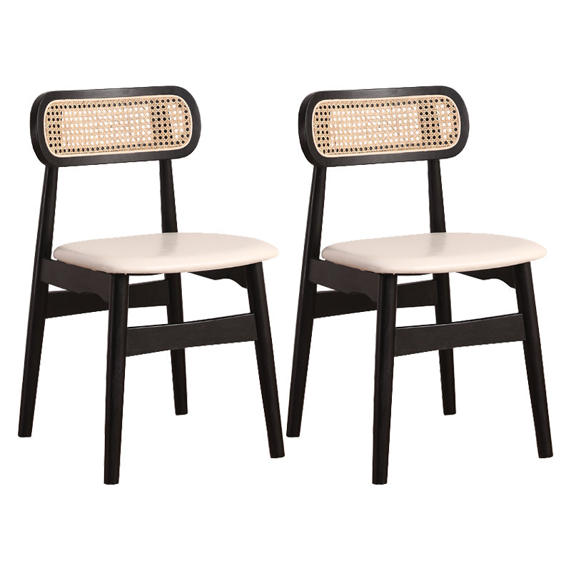 Modern Solid Rubberwood Dining Chair Open Back Kitchen Dining Chairs Beige 2 Piece Set Clearhalo ' kitchen&dining_furn' 'Dining Chairs' 'Dining Tables & Seating' 'dining_chair' 'furn' 'furn_dining_chair' 'Furniture' 'furniture_dining_chair' 'Kitchen & Dining Furniture' 'kitchen' 4440553