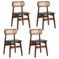 Modern Solid Rubberwood Dining Chair Open Back Kitchen Dining Chairs Dark Green 4 Piece Set Clearhalo ' kitchen&dining_furn' 'Dining Chairs' 'Dining Tables & Seating' 'dining_chair' 'furn' 'furn_dining_chair' 'Furniture' 'furniture_dining_chair' 'Kitchen & Dining Furniture' 'kitchen' 4440557
