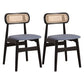 Modern Solid Rubberwood Dining Chair Open Back Kitchen Dining Chairs Blue-Black 2 Piece Set Clearhalo ' kitchen&dining_furn' 'Dining Chairs' 'Dining Tables & Seating' 'dining_chair' 'furn' 'furn_dining_chair' 'Furniture' 'furniture_dining_chair' 'Kitchen & Dining Furniture' 'kitchen' 4440559