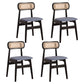 Modern Solid Rubberwood Dining Chair Open Back Kitchen Dining Chairs Blue-Black 4 Piece Set Clearhalo ' kitchen&dining_furn' 'Dining Chairs' 'Dining Tables & Seating' 'dining_chair' 'furn' 'furn_dining_chair' 'Furniture' 'furniture_dining_chair' 'Kitchen & Dining Furniture' 'kitchen' 4440560