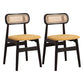 Modern Solid Rubberwood Dining Chair Open Back Kitchen Dining Chairs Yellow Black 2 Piece Set Clearhalo ' kitchen&dining_furn' 'Dining Chairs' 'Dining Tables & Seating' 'dining_chair' 'furn' 'furn_dining_chair' 'Furniture' 'furniture_dining_chair' 'Kitchen & Dining Furniture' 'kitchen' 4440562