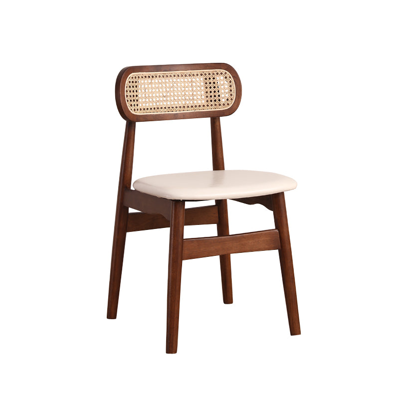 Modern Solid Rubberwood Dining Chair Open Back Kitchen Dining Chairs Dark Beige 1 Piece Clearhalo ' kitchen&dining_furn' 'Dining Chairs' 'Dining Tables & Seating' 'dining_chair' 'furn' 'furn_dining_chair' 'Furniture' 'furniture_dining_chair' 'Kitchen & Dining Furniture' 'kitchen' 4440567