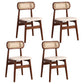 Modern Solid Rubberwood Dining Chair Open Back Kitchen Dining Chairs Dark Beige 4 Piece Set Clearhalo ' kitchen&dining_furn' 'Dining Chairs' 'Dining Tables & Seating' 'dining_chair' 'furn' 'furn_dining_chair' 'Furniture' 'furniture_dining_chair' 'Kitchen & Dining Furniture' 'kitchen' 4440569