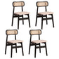 Modern Solid Rubberwood Dining Chair Open Back Kitchen Dining Chairs Light Beige 4 Piece Set Clearhalo ' kitchen&dining_furn' 'Dining Chairs' 'Dining Tables & Seating' 'dining_chair' 'furn' 'furn_dining_chair' 'Furniture' 'furniture_dining_chair' 'Kitchen & Dining Furniture' 'kitchen' 4440572