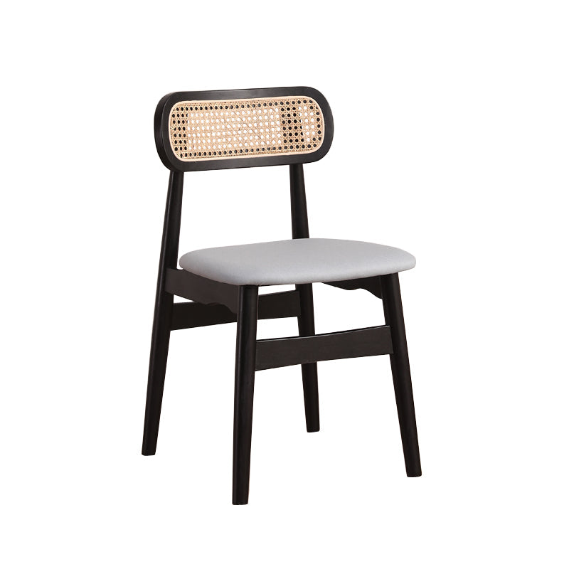 Modern Solid Rubberwood Dining Chair Open Back Kitchen Dining Chairs Light Blue-Black 1 Piece Clearhalo ' kitchen&dining_furn' 'Dining Chairs' 'Dining Tables & Seating' 'dining_chair' 'furn' 'furn_dining_chair' 'Furniture' 'furniture_dining_chair' 'Kitchen & Dining Furniture' 'kitchen' 4440573