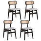 Modern Solid Rubberwood Dining Chair Open Back Kitchen Dining Chairs Light Blue-Black 4 Piece Set Clearhalo ' kitchen&dining_furn' 'Dining Chairs' 'Dining Tables & Seating' 'dining_chair' 'furn' 'furn_dining_chair' 'Furniture' 'furniture_dining_chair' 'Kitchen & Dining Furniture' 'kitchen' 4440575