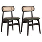 Modern Solid Rubberwood Dining Chair Open Back Kitchen Dining Chairs Green-Black 2 Piece Set Clearhalo ' kitchen&dining_furn' 'Dining Chairs' 'Dining Tables & Seating' 'dining_chair' 'furn' 'furn_dining_chair' 'Furniture' 'furniture_dining_chair' 'Kitchen & Dining Furniture' 'kitchen' 4440577