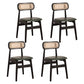 Modern Solid Rubberwood Dining Chair Open Back Kitchen Dining Chairs Green-Black 4 Piece Set Clearhalo ' kitchen&dining_furn' 'Dining Chairs' 'Dining Tables & Seating' 'dining_chair' 'furn' 'furn_dining_chair' 'Furniture' 'furniture_dining_chair' 'Kitchen & Dining Furniture' 'kitchen' 4440578
