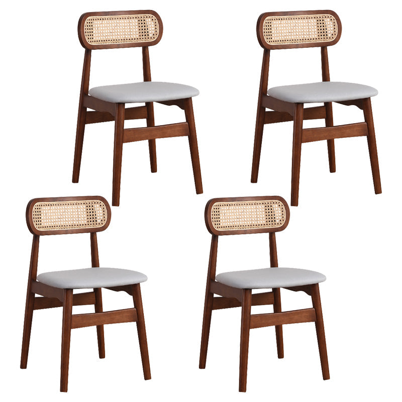 Modern Solid Rubberwood Dining Chair Open Back Kitchen Dining Chairs Blue Coffee 4 Piece Set Clearhalo ' kitchen&dining_furn' 'Dining Chairs' 'Dining Tables & Seating' 'dining_chair' 'furn' 'furn_dining_chair' 'Furniture' 'furniture_dining_chair' 'Kitchen & Dining Furniture' 'kitchen' 4440584