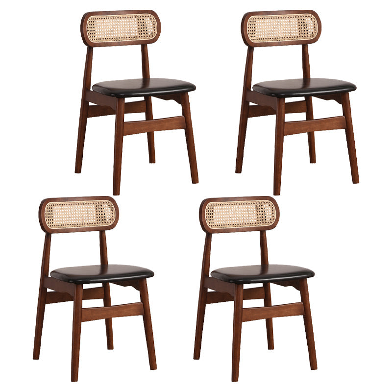 Modern Solid Rubberwood Dining Chair Open Back Kitchen Dining Chairs Ink 4 Piece Set Clearhalo ' kitchen&dining_furn' 'Dining Chairs' 'Dining Tables & Seating' 'dining_chair' 'furn' 'furn_dining_chair' 'Furniture' 'furniture_dining_chair' 'Kitchen & Dining Furniture' 'kitchen' 4440587