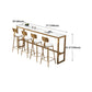 Glam Style Bar Table in Faux Marble and Iron Top Bar Table for Restaurant, Only Table Clearhalo 'Bar Furniture' 'Bar Tables' 'bar_tables' 'furn' 'furn_bar_tables' 'Furniture' 'furniture_bar_tables' 'Kitchen & Dining Furniture' 4440603