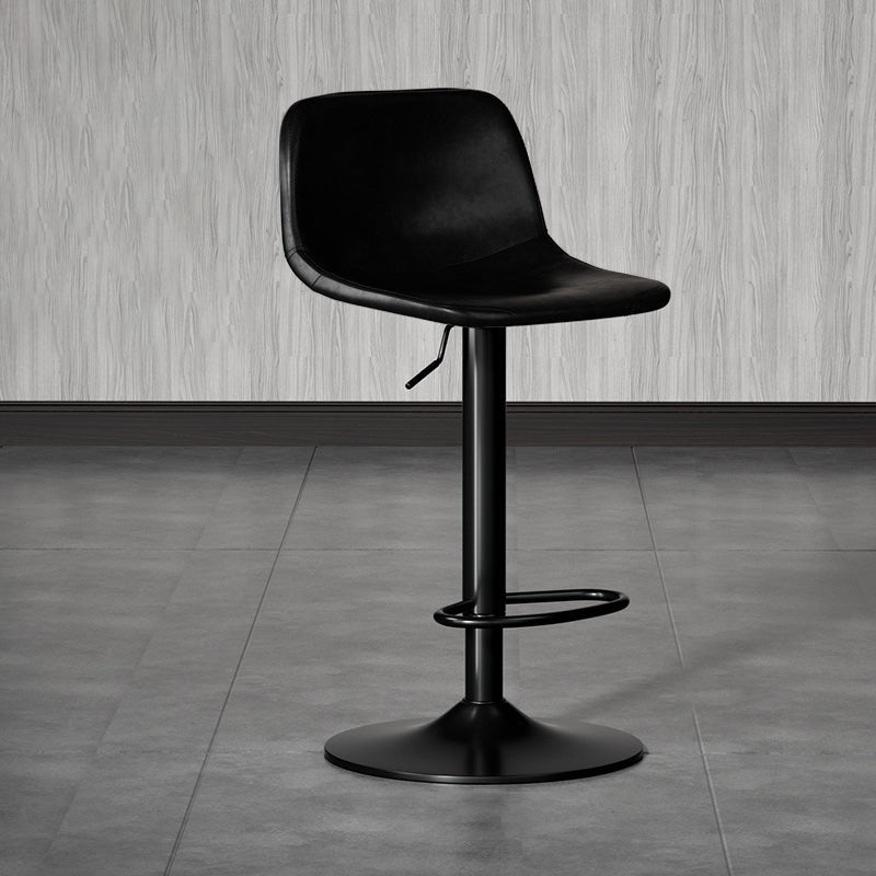 Modern Style Bar-stool with Adjustable Height Swivel Leather Seat for Kitchen Bar 1 Piece Clearhalo 'Bar Furniture' 'Bar Stools' 'bar_stools' 'furn' 'furn_bar_stools' 'furniture_bar_stools' 'Kitchen & Dining Furniture' 'kitchen&dining_furn' 'kitchen' 'kitchen_furn' Furniture' 4440636