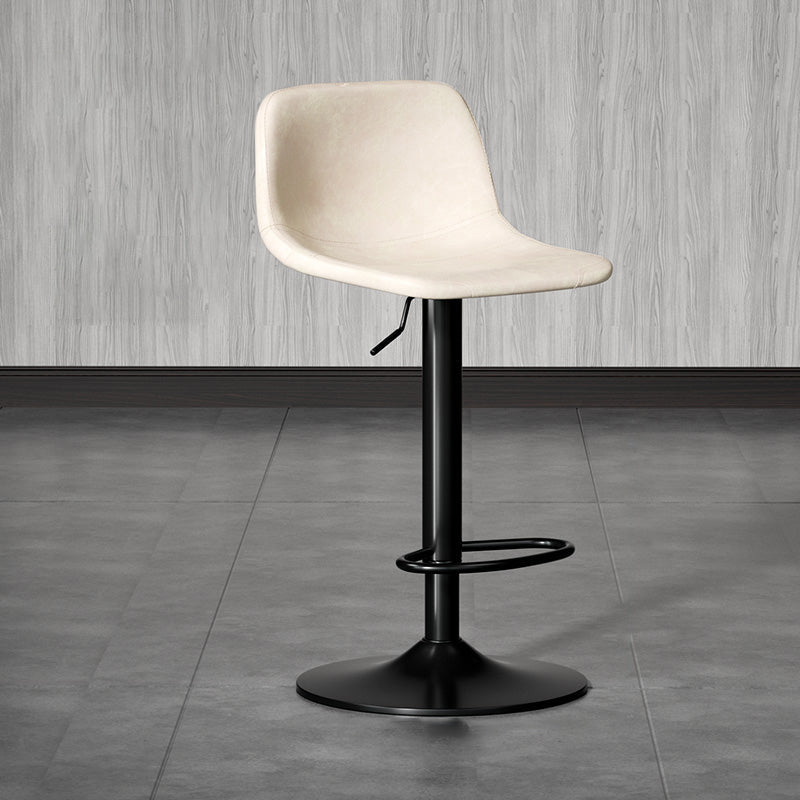 Modern Style Bar-stool with Adjustable Height Swivel Leather Seat for Kitchen Bar 1 Piece Clearhalo 'Bar Furniture' 'Bar Stools' 'bar_stools' 'furn' 'furn_bar_stools' 'furniture_bar_stools' 'Kitchen & Dining Furniture' 'kitchen&dining_furn' 'kitchen' 'kitchen_furn' Furniture' 4440638