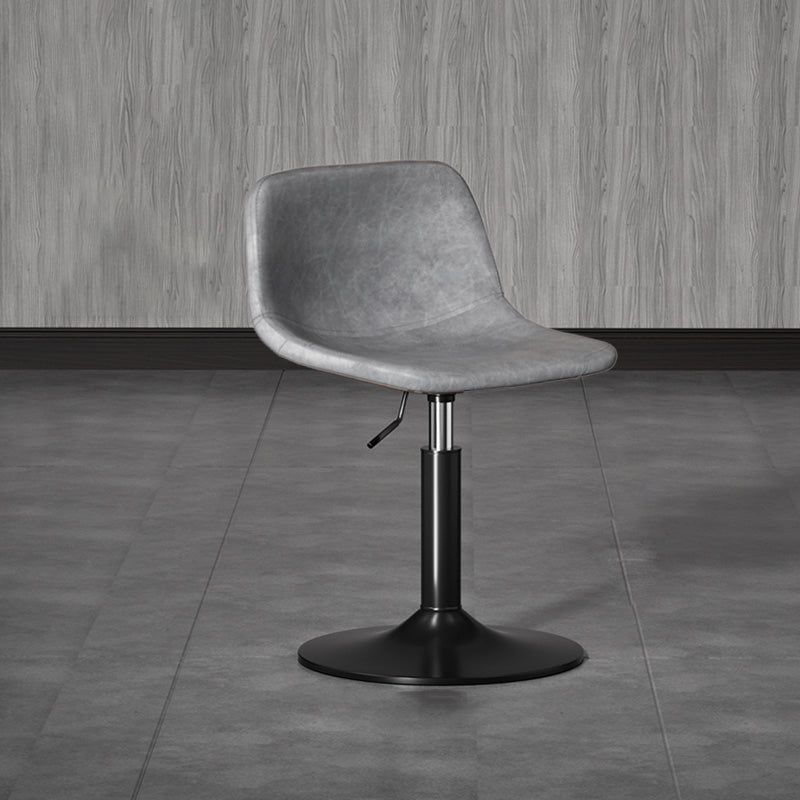 Modern Style Bar-stool with Adjustable Height Swivel Leather Seat for Kitchen Bar 1 Piece Smoke Gray Clearhalo 'Bar Furniture' 'Bar Stools' 'bar_stools' 'furn' 'furn_bar_stools' 'furniture_bar_stools' 'Kitchen & Dining Furniture' 'kitchen&dining_furn' 'kitchen' 'kitchen_furn' Furniture' 4440639