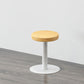 Modern Style Bar-stool Iron Leg Round Wooden Seat for Restaurant Bar 1 Piece White Short Stool(20"H) Clearhalo 'Bar Furniture' 'Bar Stools' 'bar_stools' 'furn' 'furn_bar_stools' 'furniture_bar_stools' 'Kitchen & Dining Furniture' 'kitchen&dining_furn' 'kitchen' 'kitchen_furn' Furniture' 4440650