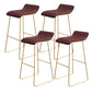 Modern Style Bar-stool Sled Legs Leather Bucket Seat for Kitchen Bar Red 4 Piece Set Clearhalo 'Bar Furniture' 'Bar Stools' 'bar_stools' 'furn' 'furn_bar_stools' 'furniture_bar_stools' 'Kitchen & Dining Furniture' 'kitchen&dining_furn' 'kitchen' 'kitchen_furn' Furniture' 4440681