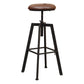 Glam Style Bar-stool with Adjustable Height Swivel Round Seat Barstool in Gold Brown 1 Piece Backless Clearhalo 'Bar Furniture' 'Bar Stools' 'bar_stools' 'furn' 'furn_bar_stools' 'furniture_bar_stools' 'Kitchen & Dining Furniture' 'kitchen&dining_furn' 'kitchen' 'kitchen_furn' Furniture' 4440737