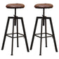 Glam Style Bar-stool with Adjustable Height Swivel Round Seat Barstool in Gold Brown 2 Piece Set Backless Clearhalo 'Bar Furniture' 'Bar Stools' 'bar_stools' 'furn' 'furn_bar_stools' 'furniture_bar_stools' 'Kitchen & Dining Furniture' 'kitchen&dining_furn' 'kitchen' 'kitchen_furn' Furniture' 4440738